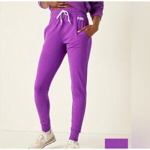Women’s XL Victoria's Secret PINK Active Campus Purple Joggers Leggings Sweats